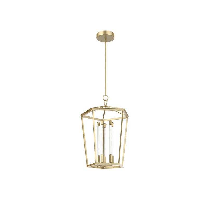 Kuzco Delphine 16in LED Pendant | Traditional Natural Brass and Clear Glass | Kitchen Island & Dining Room | 16 x 23 in | Model PD317122NB