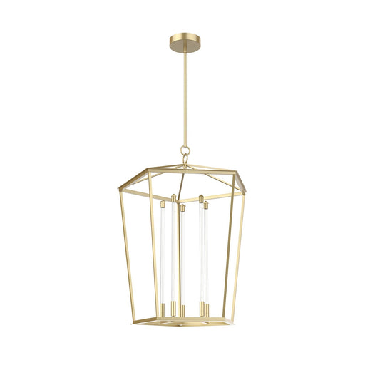 Kuzco Delphine 25in 1-Light LED Pendant | Traditional Natural Brass and Clear Glass | Dining Room & Kitchen Island | 4410lm 2700K | Model PD317129NB