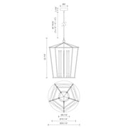 Kuzco Delphine 25in 1-Light LED Pendant | Traditional Natural Brass and Clear Glass | Dining Room & Kitchen Island | 4410lm 2700K | Model PD317129NB