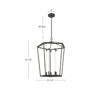 Kuzco Delphine 25in 1-Light LED Pendant | Traditional Natural Brass and Clear Glass | Dining Room & Kitchen Island | 4410lm 2700K | Model PD317129NB