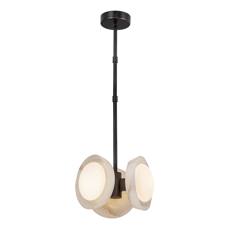 Kuzco Alonso 13in LED Pendant | Modern Urban Bronze and Alabaster Opal Glass | Kitchen Island & Dining Room | 960lm 3000K 90CRI | Model PD320313UBAR