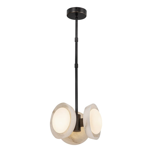 Kuzco Alonso 13in LED Pendant | Modern Urban Bronze and Alabaster Opal Glass | Kitchen Island & Dining Room | 960lm 3000K 90CRI | Model PD320313UBAR