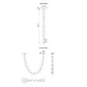 Kuzco Marni 86in 12-Light LED Pendant | Natural Brass and Clear Carved Acrylic | Kitchen Island & Dining Room | Model PD321712NB