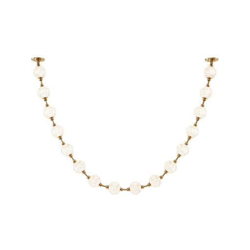 Kuzco Marni 114in 16-Head LED Pendant | Glamorous Natural Brass and Clear Acrylic | Dining Room & Kitchen Island | Model PD321716NB-RT