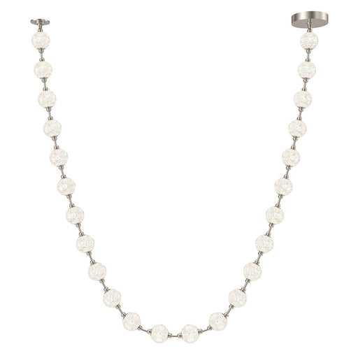 Kuzco Marni 171.5in 24-Light LED Pendant | Modern Polished Nickel and Clear Carved Acrylic | Dining Room & Open Concept Living | Model PD321724PN