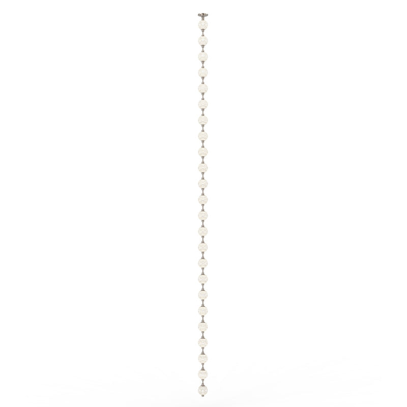Kuzco Marni 24-Head LED Pendant | Polished Nickel Aluminum and Clear Carved Acrylic | Dining Room & Living Room | Model PD321724PN-RT