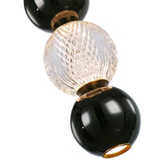 Kuzco Onyx 5in LED Pendant | Natural Brass and Clear Carved Acrylic | Kitchen Island & Dining Room | 5 x 5 x 15 in | Model PD321815NB