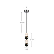 Kuzco Onyx 5in LED Pendant | Natural Brass and Clear Carved Acrylic | Kitchen Island & Dining Room | 5 x 5 x 15 in | Model PD321815NB