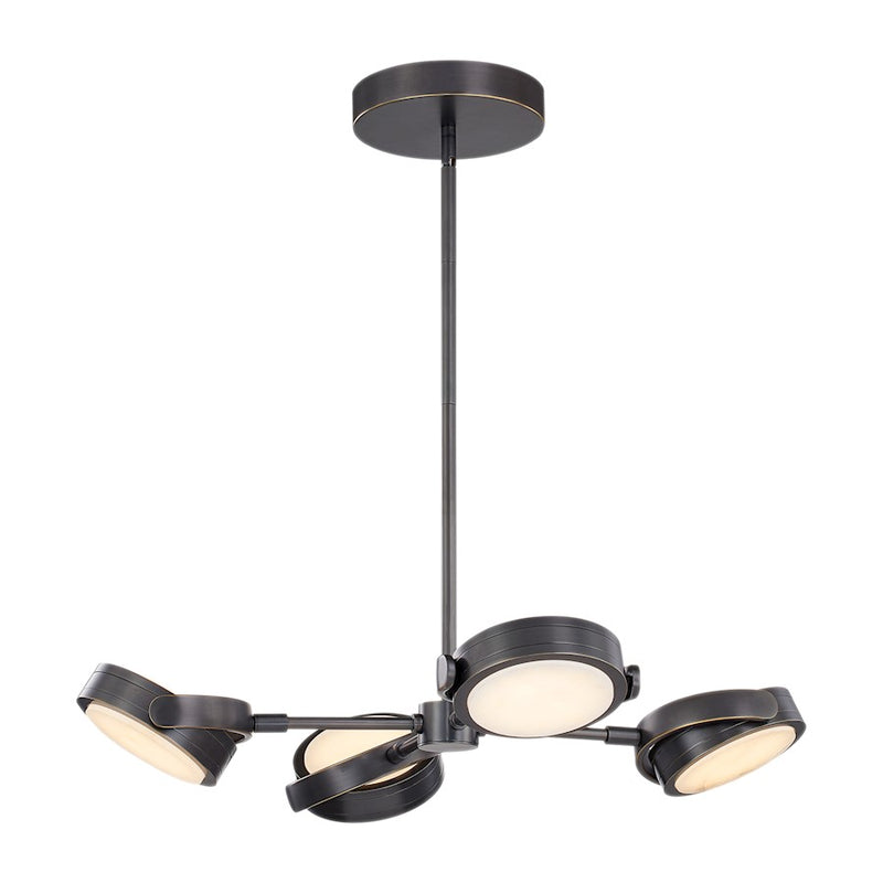 Kuzco Blanco 28in LED Pendant | Urban Bronze and Alabaster Stone | Kitchen Island & Dining Room | 5200lm 3000K 90CRI Dimmable | Model PD325428UBAR