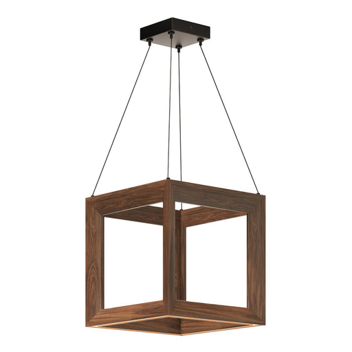 Kuzco Morina 12in LED Pendant | Modern Walnut Wood and White Silicone | Kitchen Island & Dining Room | 12 x 12 x 12.5 in | Model PD32901-WT