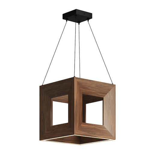 Kuzco Morina 12in 1-Light LED Pendant | Modern Walnut Wood and White Silicone | Kitchen Island & Dining Room | 12 x 12 x 12.5 in | Model PD32912-WT