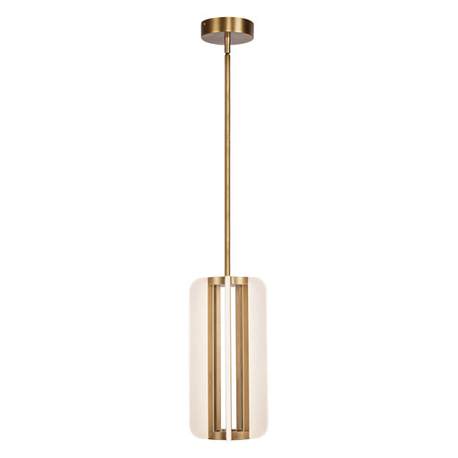 Kuzco Anders 7in 1-Light LED Pendant | Vintage Brass Aluminum and Acrylic Light Guide | Dining Room & Kitchen Island | Model PD336507VB