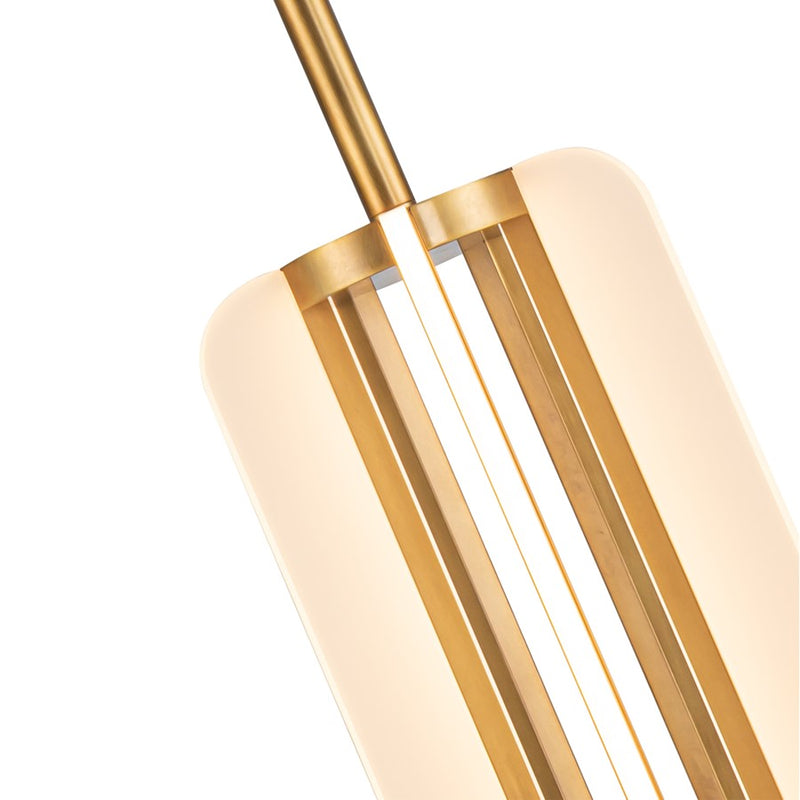 Alora Anders 7" LED Pendant, Vintage Brass - PD336507VB-UNV