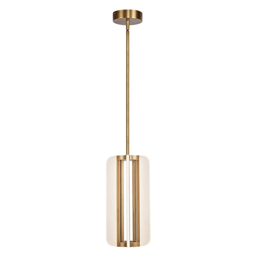 Alora Anders 7" LED Pendant, Vintage Brass