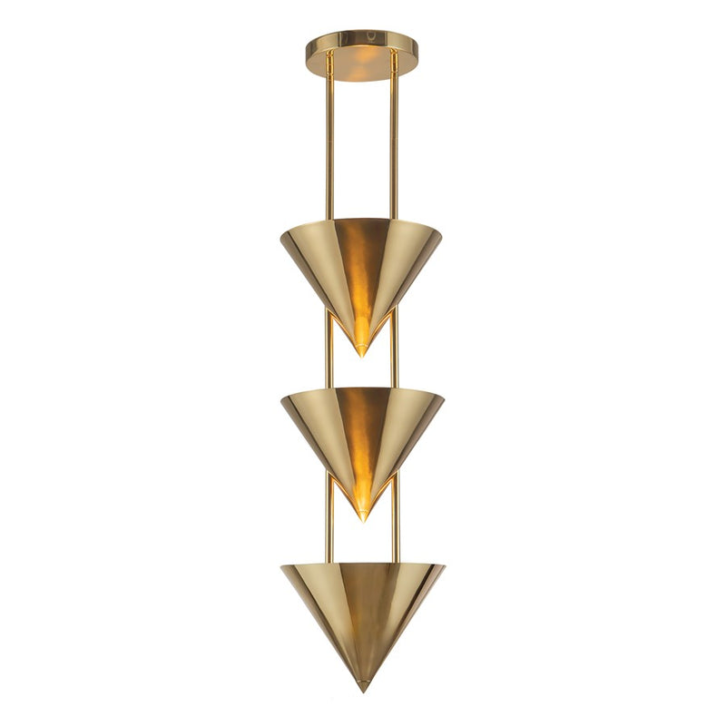 Kuzco Versus 10-in Brass Pendant, Patina Brass - PD341328PTB