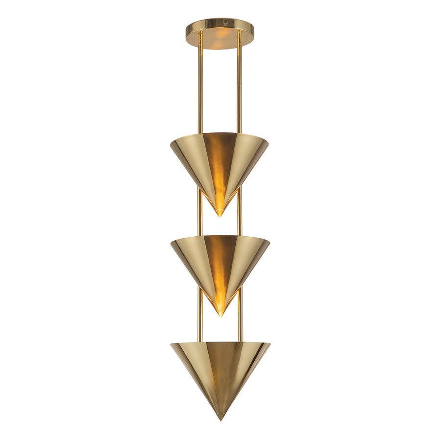 Kuzco Versus 10-in Brass Pendant, Patina Brass - PD341328PTB