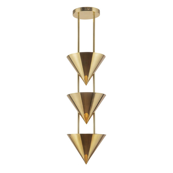 Kuzco Versus 10-in Brass Pendant, Patina Brass