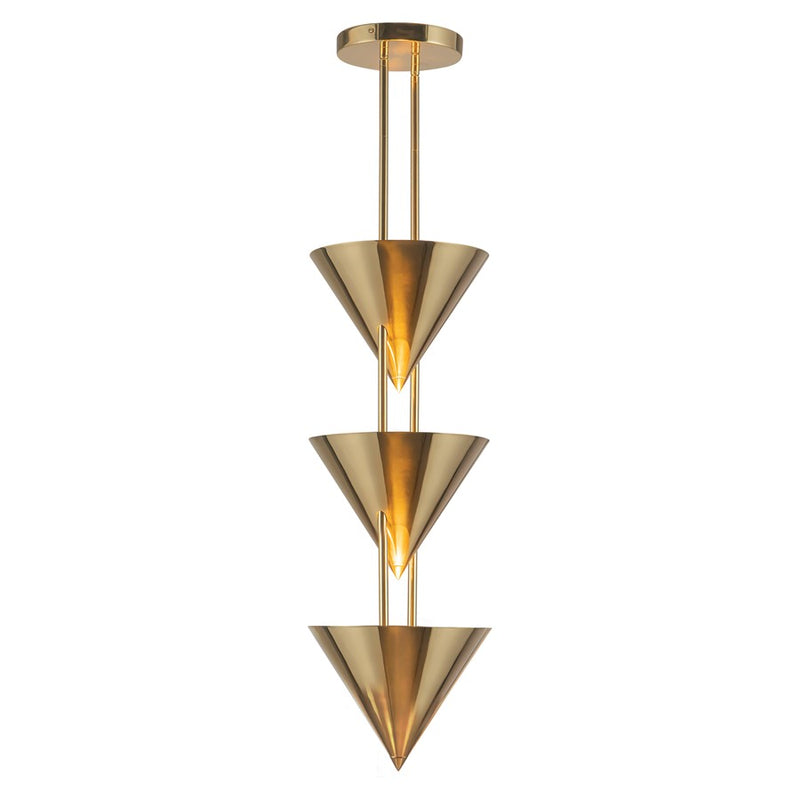 Kuzco Versus 10-in Brass Pendant, Patina Brass