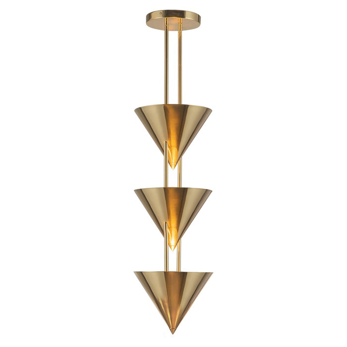 Kuzco Versus 10-in Brass Pendant, Patina Brass