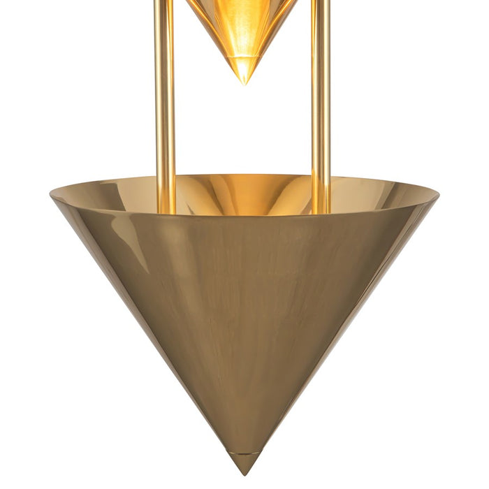 Kuzco Versus 10-in Brass Pendant, Patina Brass