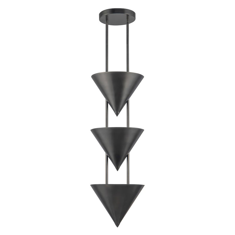 KuzcoVersus 10-in Aged Steel Pendant, Aged Steel
