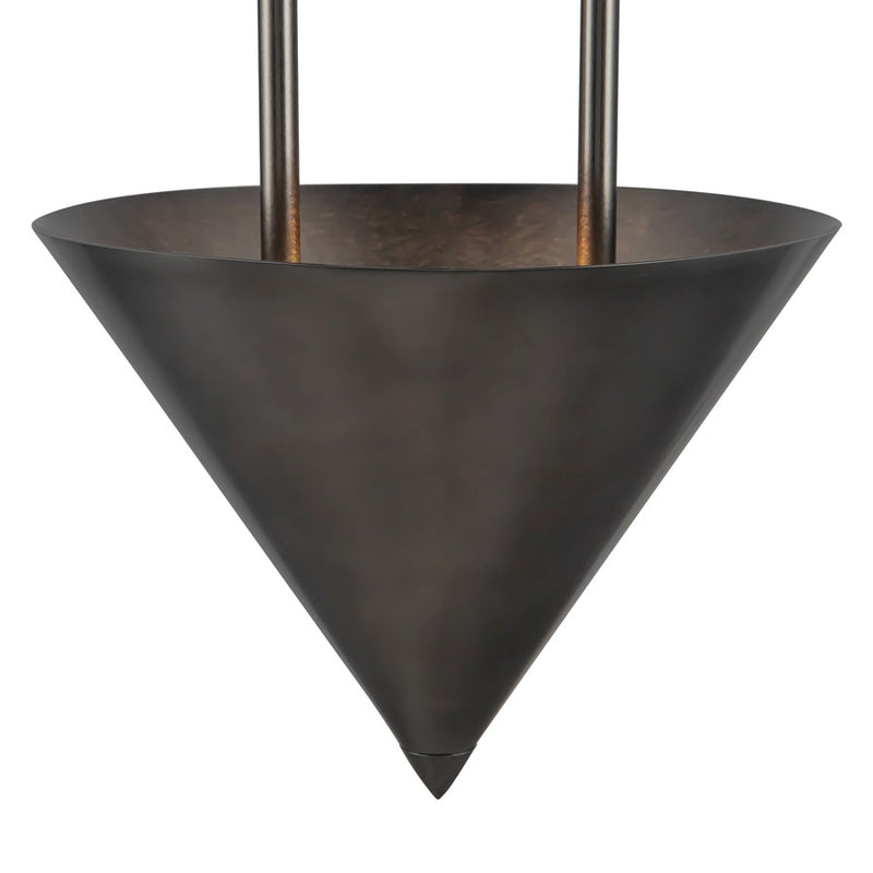 KuzcoVersus 10-in Aged Steel Pendant, Aged Steel
