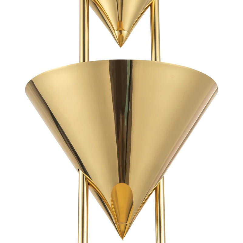 Kuzco Versus 10" Brass Pendant, Patina Brass
