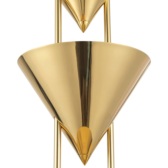 Kuzco Versus 10" Brass Pendant, Patina Brass