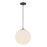 Kuzco Marco 12" Socket Pendant, Black/Opal Glass/Opal Glass - PD34212-BK-OP