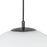 Kuzco Marco 12" (196" Wire) Socket Pendant, Black/Opal Glass