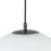 Kuzco Marco 16" (196" Wire) Socket Pendant, Black/Opal Glass
