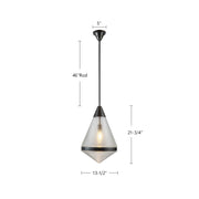 Kuzco Willard 22in 1-Light Pendant | Vintage Brass and Opal Matte Glass | Kitchen Island & Dining Room | 60W E26 Dimmable | Model PD348022VBOP