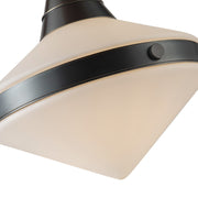 Kuzco Willard 14in 1-Light Pendant | Urban Bronze and Opal Matte Glass | Kitchen & Dining Room | 14.12 x 13.5 in | Model PD348114UBOP