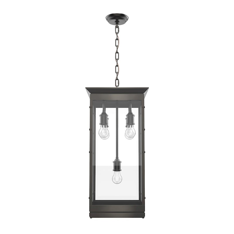 Kuzco Douglas 5-Light Pendant | Craftsman Urban Bronze and Clear Glass | Kitchen Island & Dining Room | 12.75 x 12.75 x 26.25 in | Model PD351018UB
