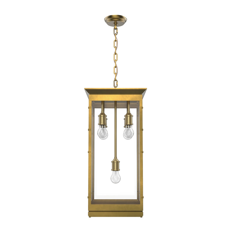 Kuzco Douglas 12in 5-Light Pendant | Vintage Brass and Clear Glass | Kitchen Island & Dining Room | 5x60W E26 Bulbs | Model PD351018VB