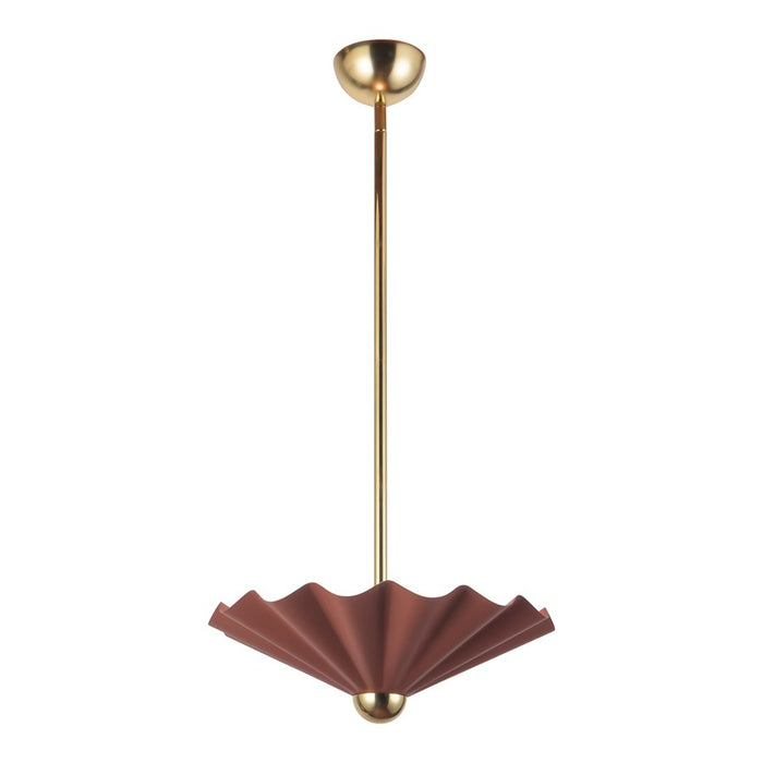 Kuzco Furrow 16" Red Dim LED Pendant, Burgundy - PD354016BGD