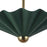 Kuzco Furrow 16" Green Dimmable LED Pendant, Pine Green
