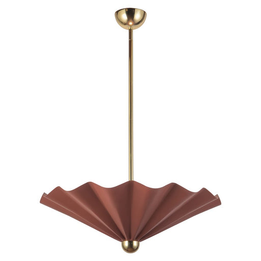 Kuzco Furrow 25" Red Dim LED Pendant, Burgundy - PD354125BGD