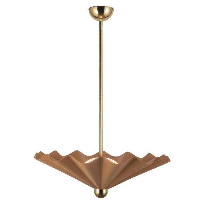 Kuzco Furrow 25" Red Dimmable LED Pendant, Peach