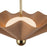 Kuzco Furrow 25" Red Dimmable LED Pendant, Peach
