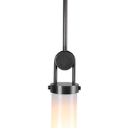 Kuzco Wynwood 15in 1-Light Pendant | Industrial Urban Bronze Steel and Glossy Opal Glass | Kitchen Island & Dining Room | Model PD355015UBGO
