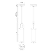 Kuzco Wynwood 15in 1-Light Pendant | Industrial Urban Bronze Steel and Glossy Opal Glass | Kitchen Island & Dining Room | Model PD355015UBGO