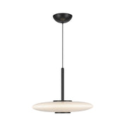 Kuzco Kyoto 18" Pendant, Black/Glossy Opal/Convex - PD37018-BK-GO-3WCCT-UNV