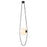 Kuzco Petra 10" Black Dimmable LED Pendant, Urban Bronze/Cloud Glass
