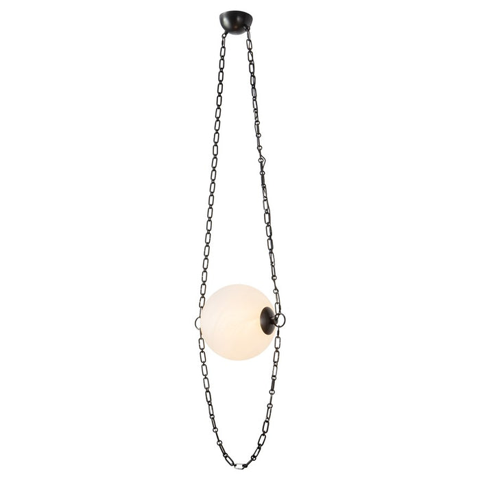 Kuzco Petra 10" Black Dimmable LED Pendant, Urban Bronze/Cloud Glass