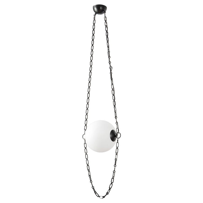 Kuzco Petra 10" Black Dimmable LED Pendant, Urban Bronze/Cloud Glass