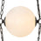 Kuzco Petra 10" Black Dimmable LED Pendant, Urban Bronze/Cloud Glass