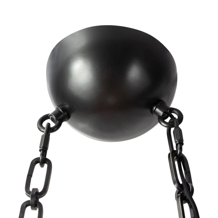 Kuzco Petra 10" Black Dimmable LED Pendant, Urban Bronze/Cloud Glass
