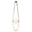 Kuzco Petra 10" Brass Dim LED Pend, Vintage Brass/Cloud Glass - PD372010VBCDG