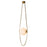 Kuzco Petra 10" Brass Dimmable LED Pend, Vintage Brass/Cloud Glass